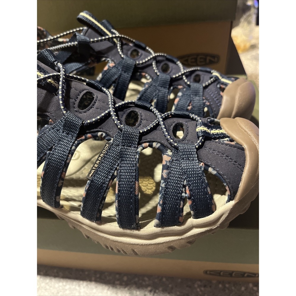 Woman's Sandals KEEN Whisper Size 8.5 NEW IN BOX. Navy/ Birch - Picture 3 of 14